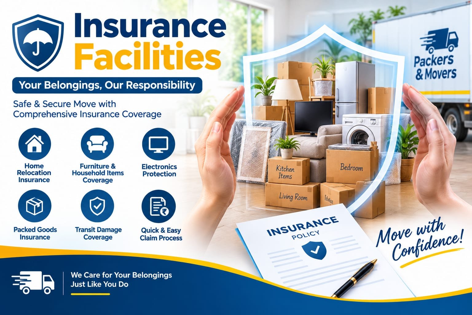 Insurance Facility for Moving Goods - Asha Transport Packers & Movers