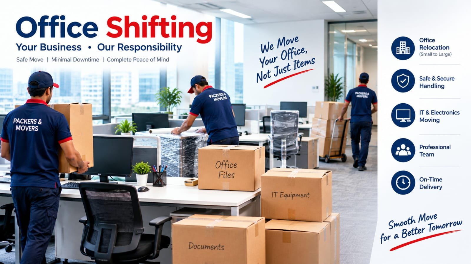 Office Shifting Service - Asha Transport Packers & Movers