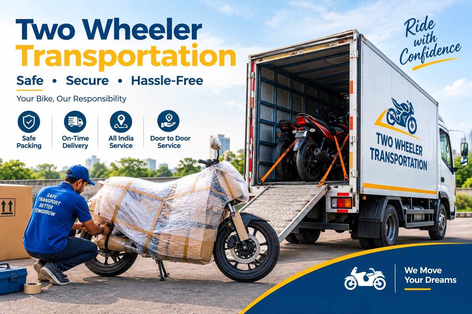 Two Wheeler Shifting Service - Asha Transport Packers & Movers